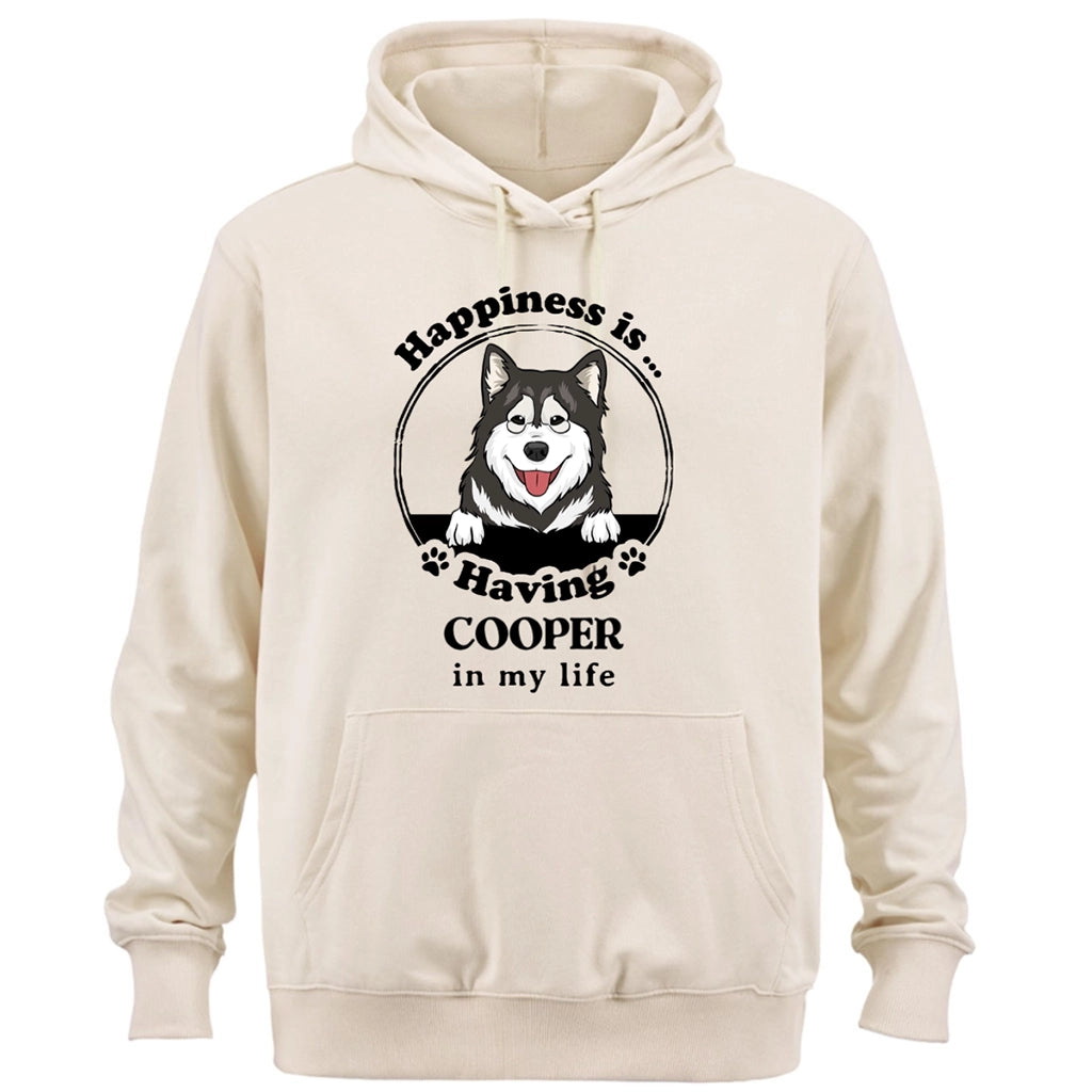 Happiness Is Having A Dog - Personalized Custom Hoodie