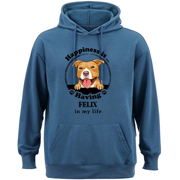 Happiness Is Having A Dog - Personalized Custom Hoodie