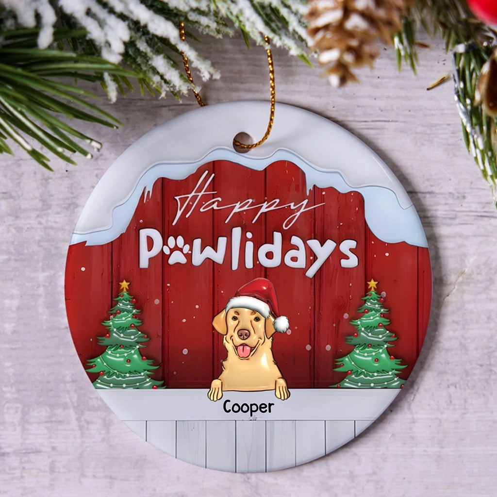 Happy Holiday To Our Dogs  - Personalized Christmas Ornament