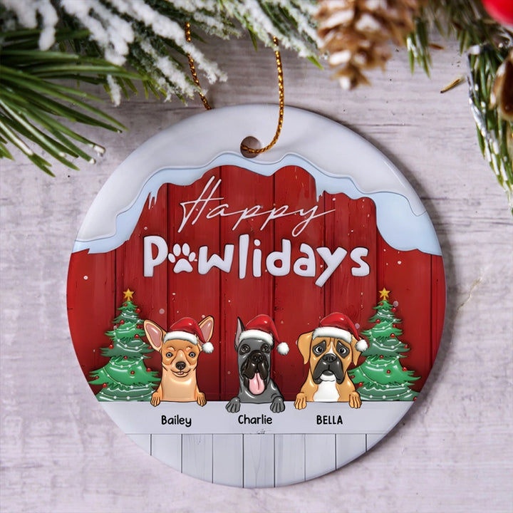 Happy Holiday To Our Dogs  - Personalized Christmas Ornament