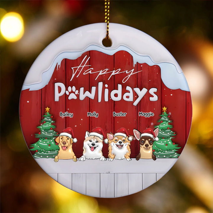 Happy Holiday To Our Dogs  - Personalized Christmas Ornament