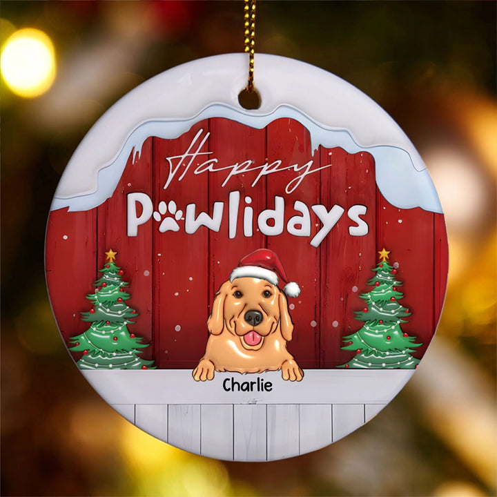 Happy Holiday To Our Dogs  - Personalized Christmas Ornament