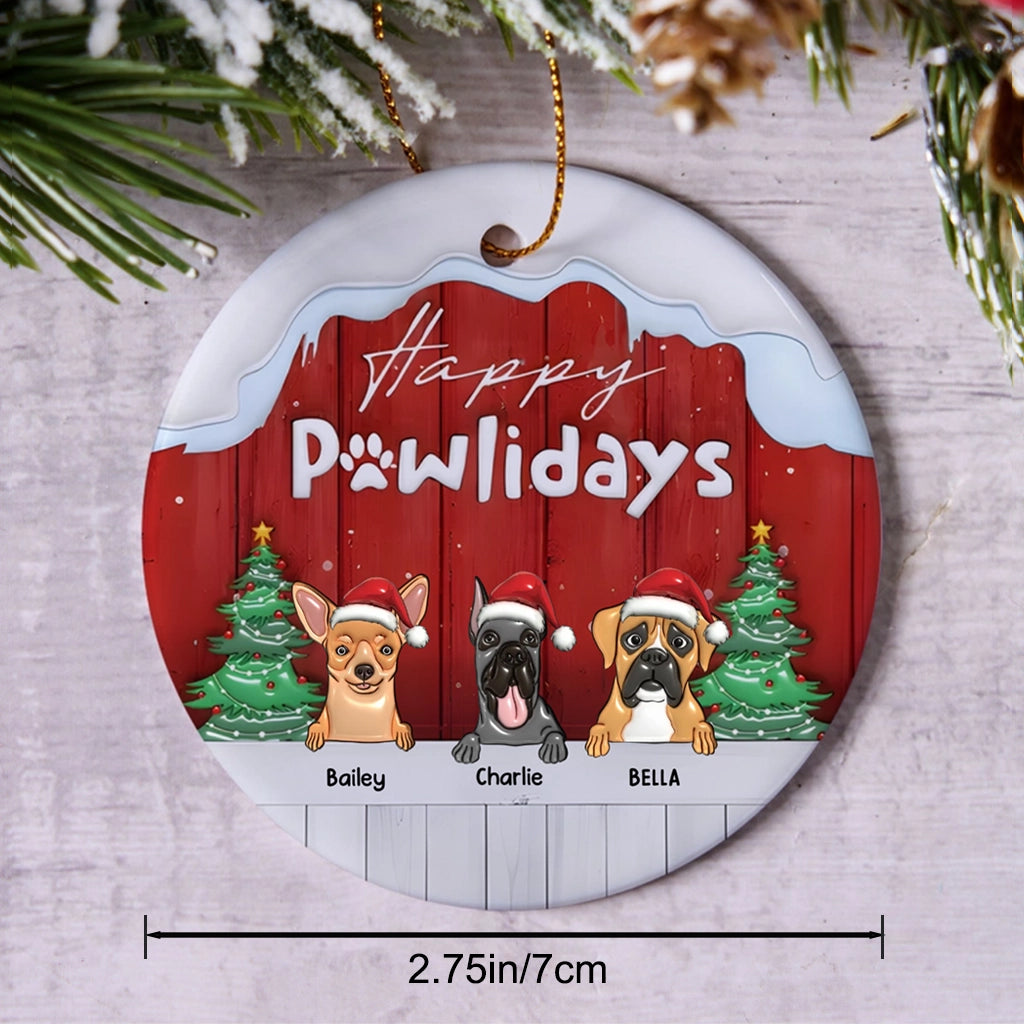 Happy Holiday To Our Dogs  - Personalized Christmas Ornament