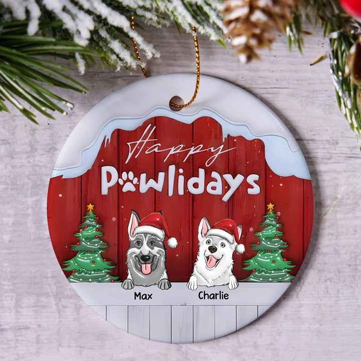 Happy Holiday To Our Dogs  - Personalized Christmas Ornament