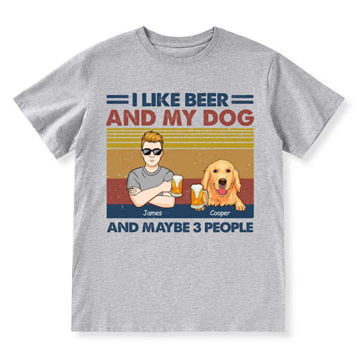 I Like Beer And My Pet - Personalized Custom Unisex T-shirt