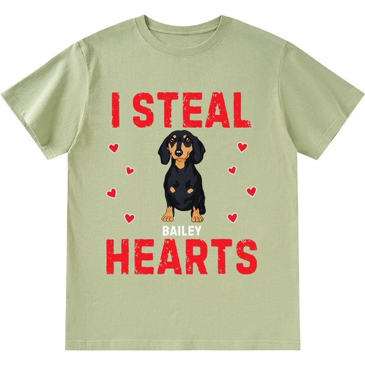 I STEAL HEARTS - Personalized Custom Unisex T-shirt