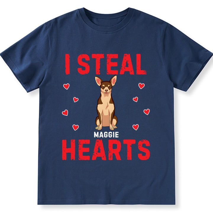 I STEAL HEARTS - Personalized Custom Unisex T-shirt