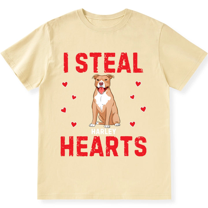 I STEAL HEARTS - Personalized Custom Unisex T-shirt