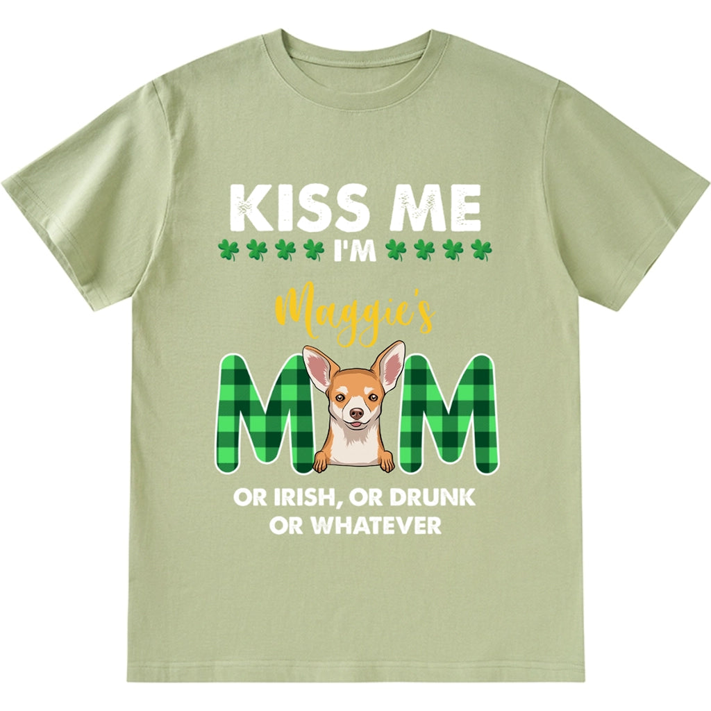 Kiss Me Dog Mom Dog Dad - Personalized Custom Unisex T-shirt