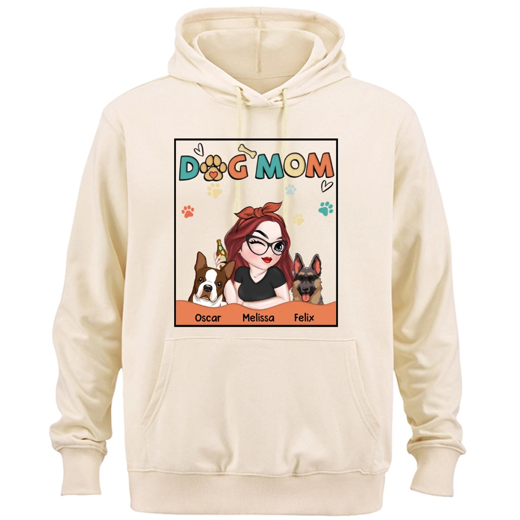 Lovely Dog Mom - Personalized Custom Hoodie