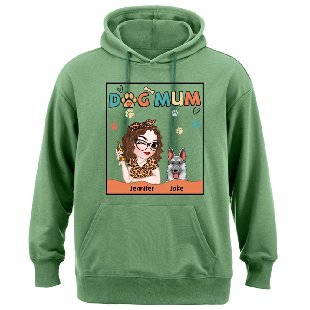 Lovely Dog Mom - Personalized Custom Hoodie