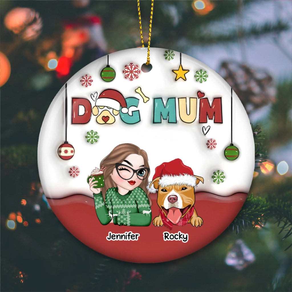 Mom of Dogs - Personalized Christmas Ornament