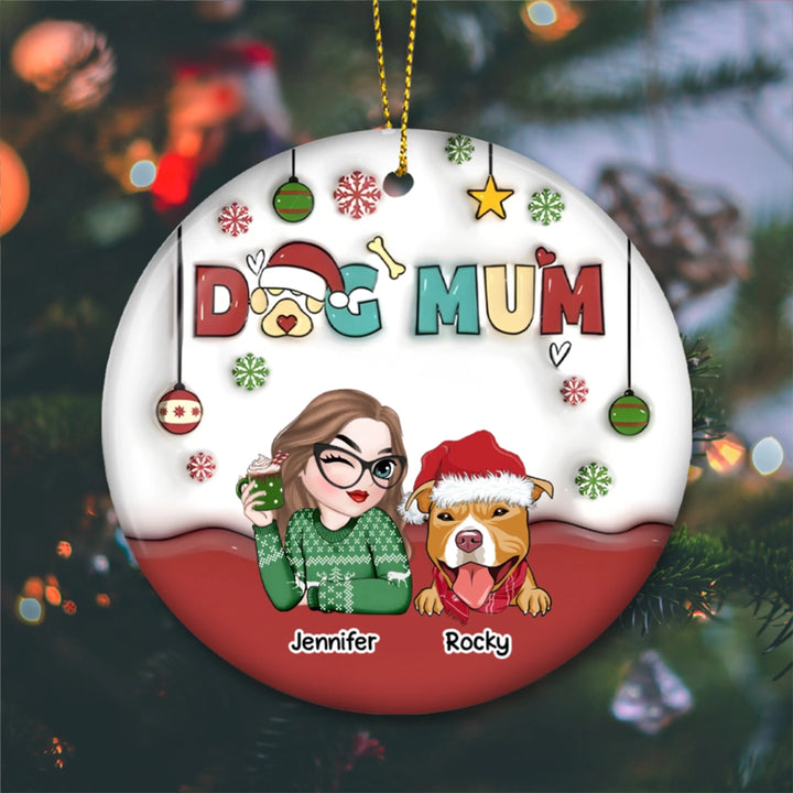 Mom of Dogs - Personalized Christmas Ornament