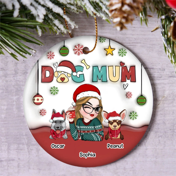 Mom of Dogs - Personalized Christmas Ornament