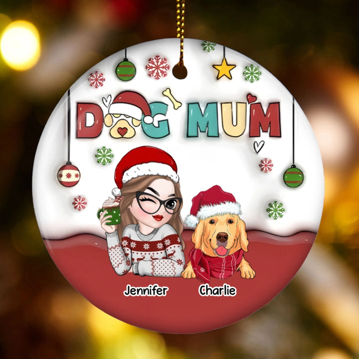 Mom of Dogs - Personalized Christmas Ornament